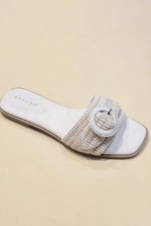 Ivory Weave Strap Sandals