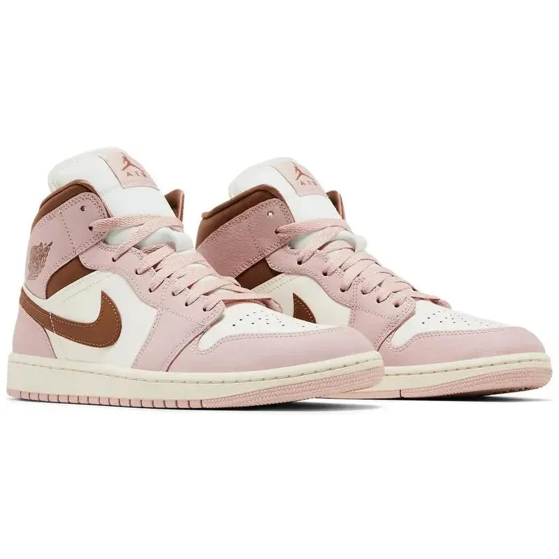 Jordan 1 Mid Pink Oxford Brown (W)