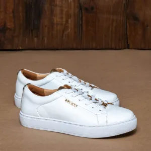 KH Metal Trim Overlay Sneaker - White