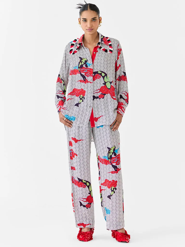 Koi Shirt & Pants Co-ord Set
