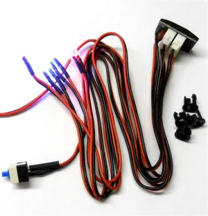L-007 1/10 Scale Racing Car or Truck Body Shell Simple 4 LED Light Kit 6v Futaba