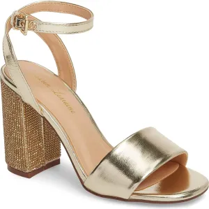 Lauren Lorraine Crystal-encrusted Block Heel
