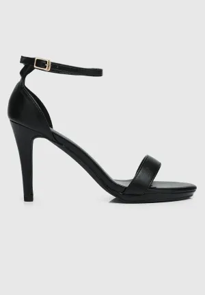Lindsay Open Toe Heels (Black)
