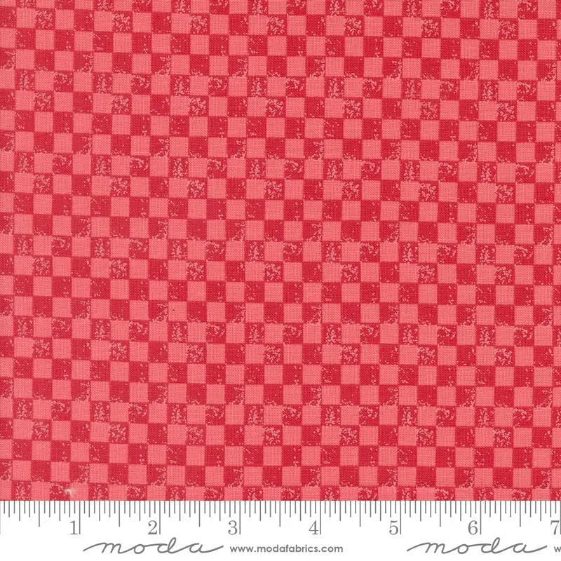 Love Blooms by Moda Fabrics CHECKERS/ROSE