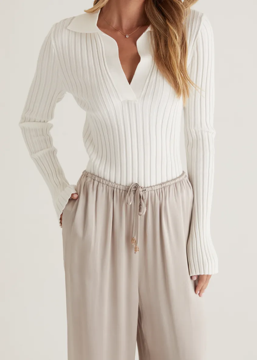 Lucie Knit Top - Off White