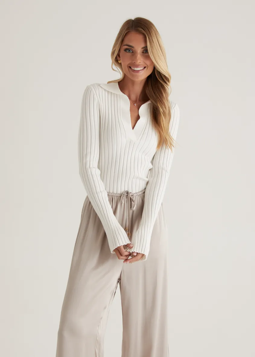 Lucie Knit Top - Off White