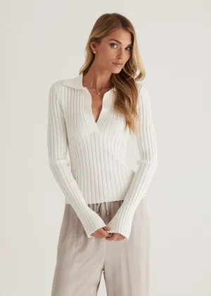 Lucie Knit Top - Off White