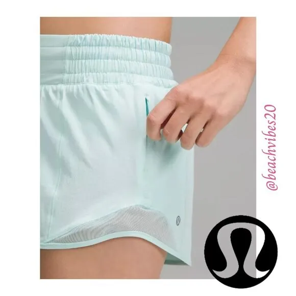 LULULEMON ATHLETICA Hotty Hot High-Rise Lined Short 2.5&quot; Ideal Mint 8 NWT LL-141