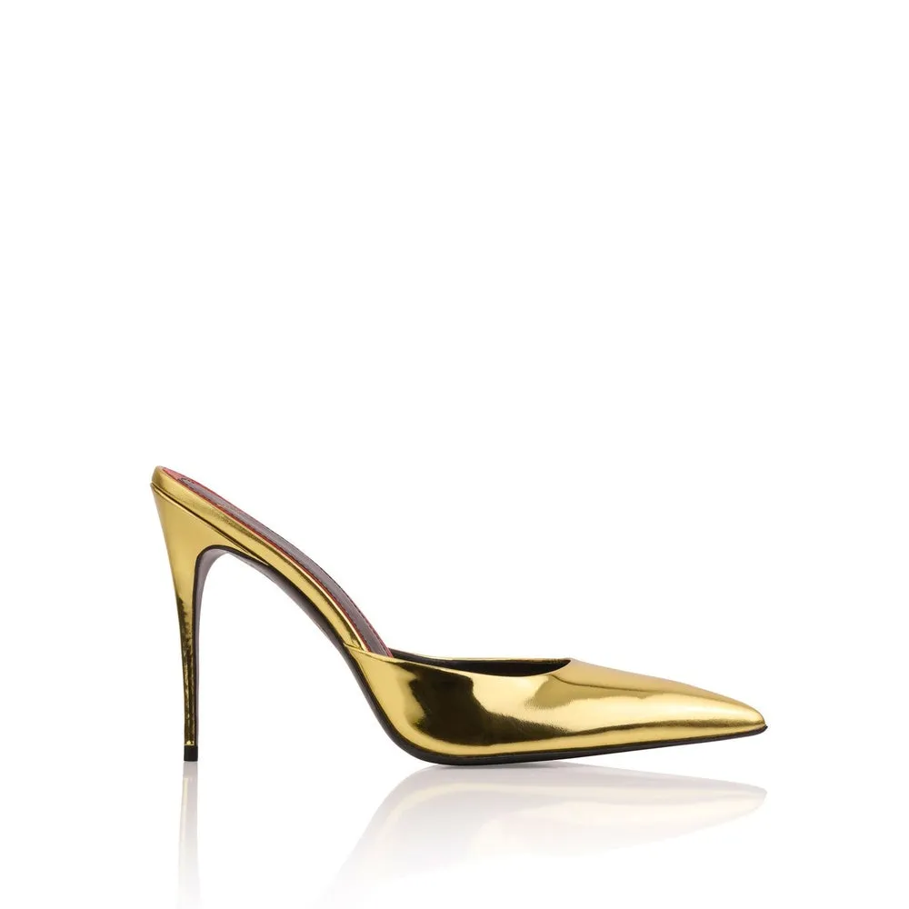 Lux 100 Mm Gold Mirror Leather