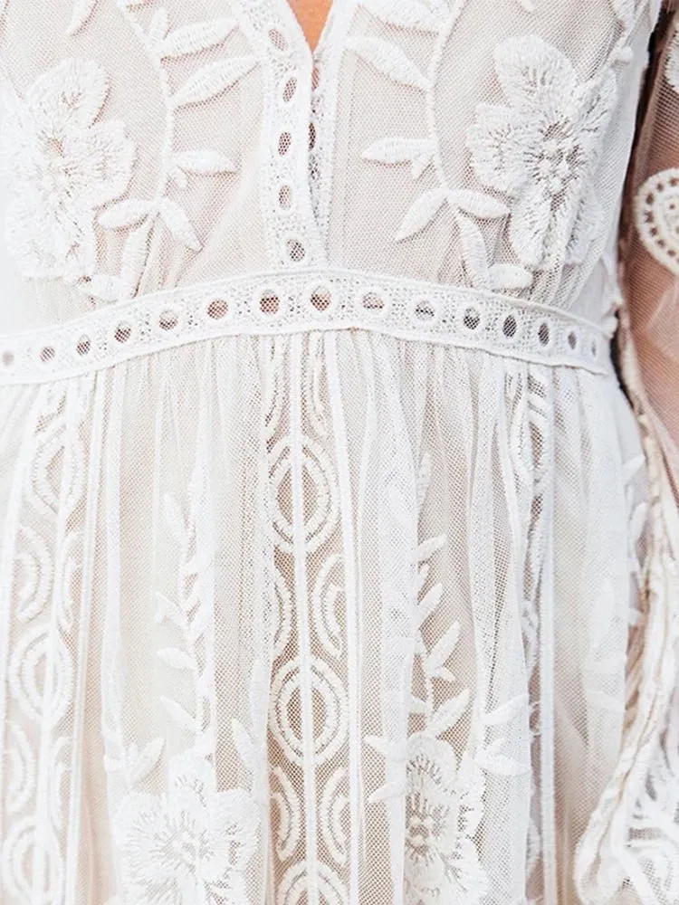Mabyn - Timeless Bohemian Lace Woman's Maxi Dress