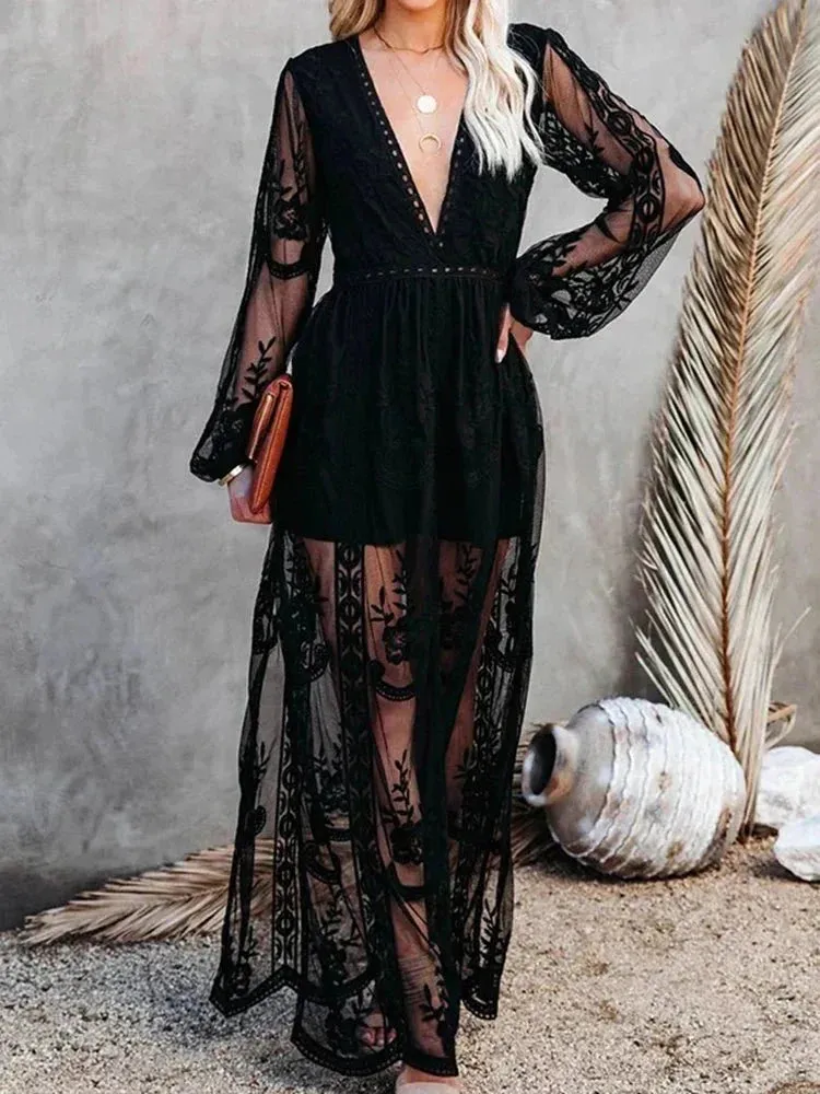 Mabyn - Timeless Bohemian Lace Woman's Maxi Dress