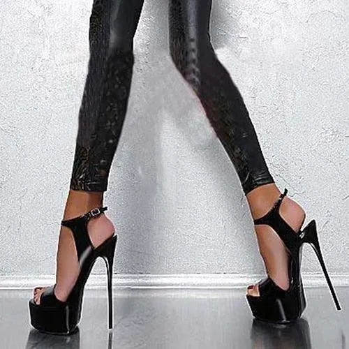 Make a Bold Statement with Style Sexy 16cm Women's High Heels Sandals Open Toe Buckles Nightclub Party Shoes
