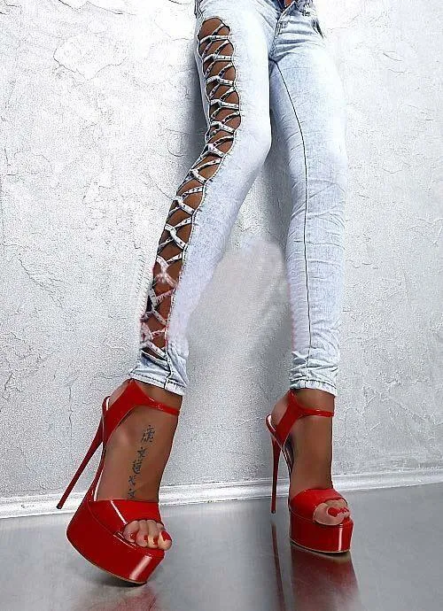 Make a Bold Statement with Style Sexy 16cm Women's High Heels Sandals Open Toe Buckles Nightclub Party Shoes