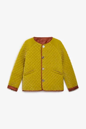 [MALIPARMI] SHINING VELVET SHORT JACKET - CEDAR