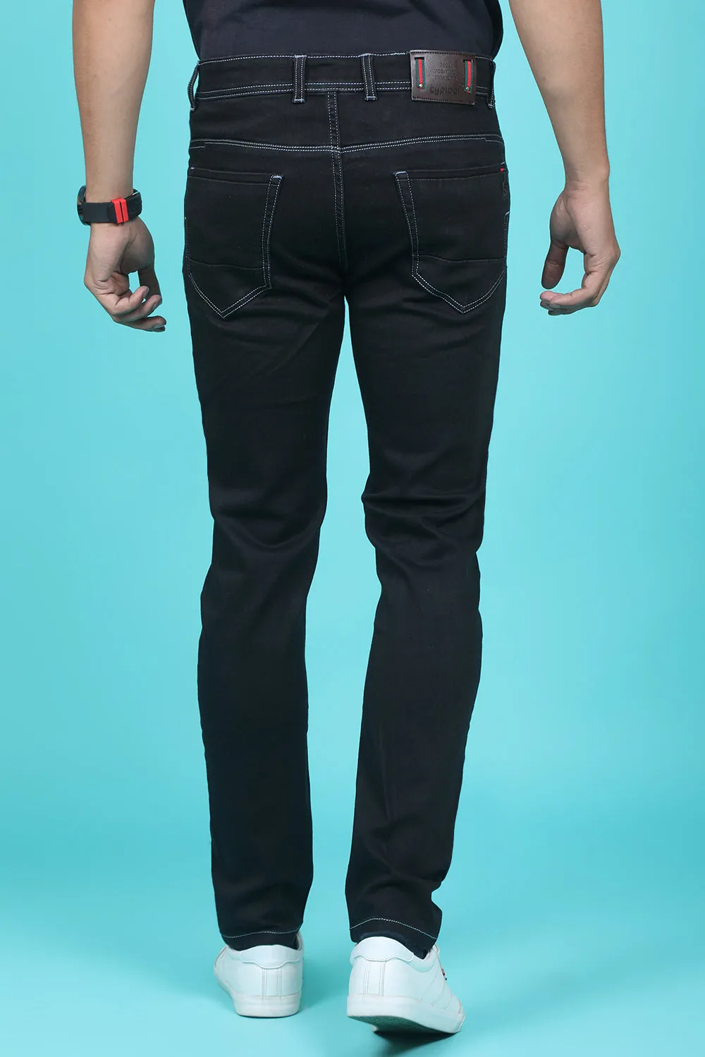 Men's Black Denim Slim Fit RANGER-6014-1 Jean