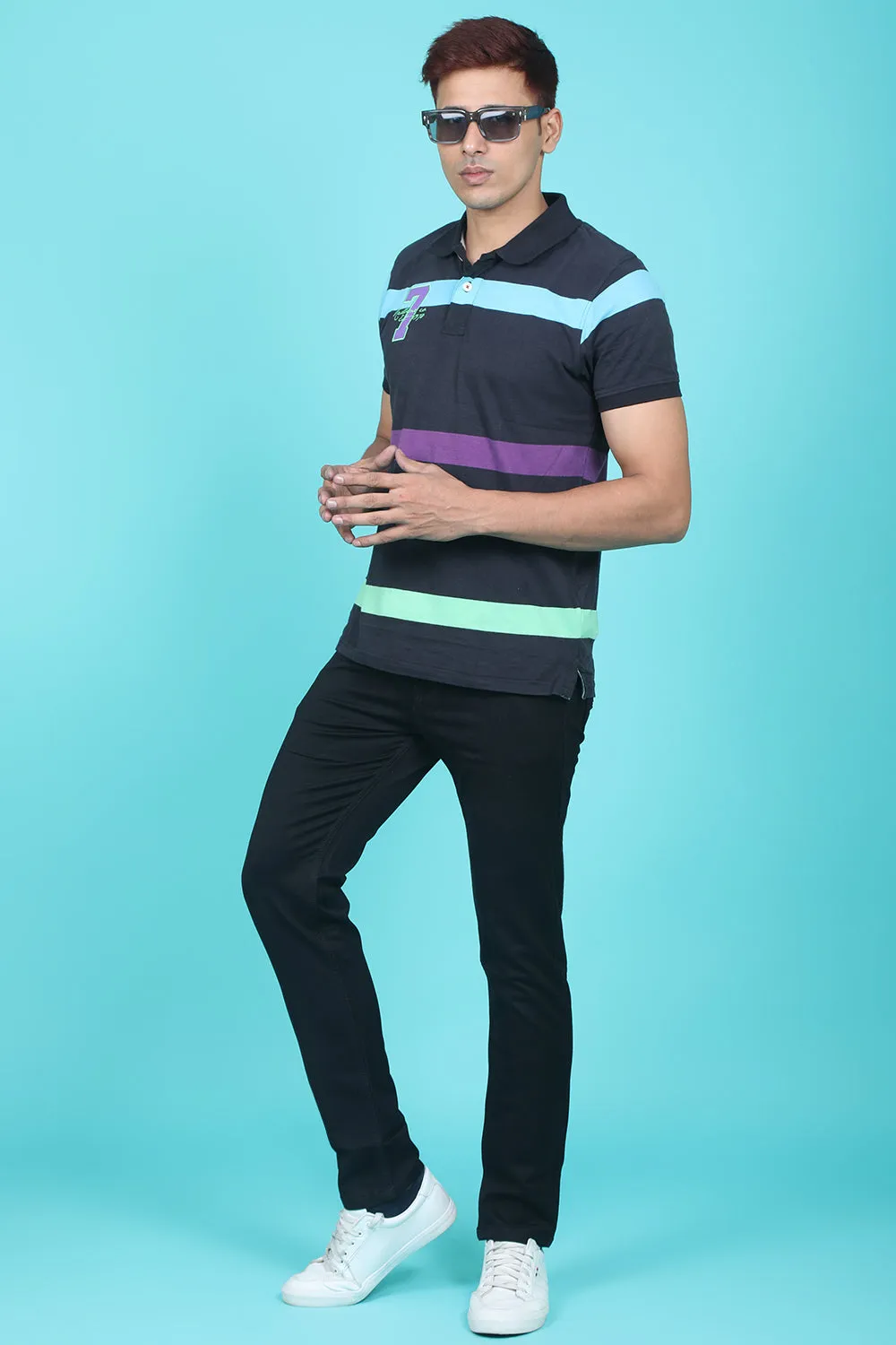 Men's Black Denim Slim Fit RANGER-6019 Jeans
