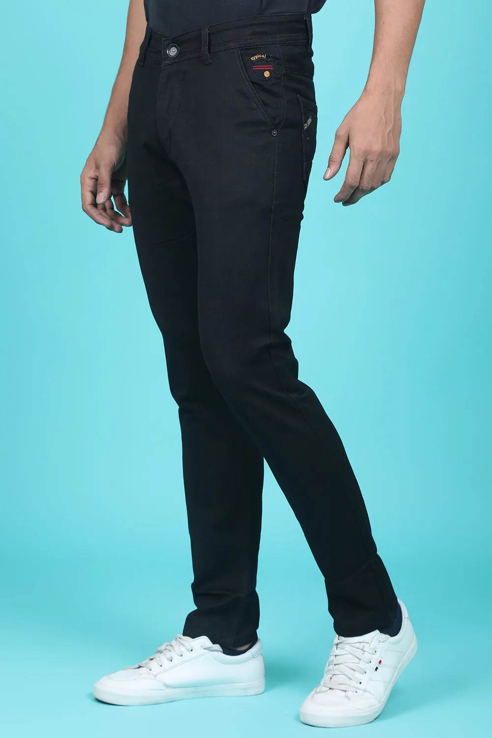 Men's Black Denim Slim Fit RANGER-6019 Jeans