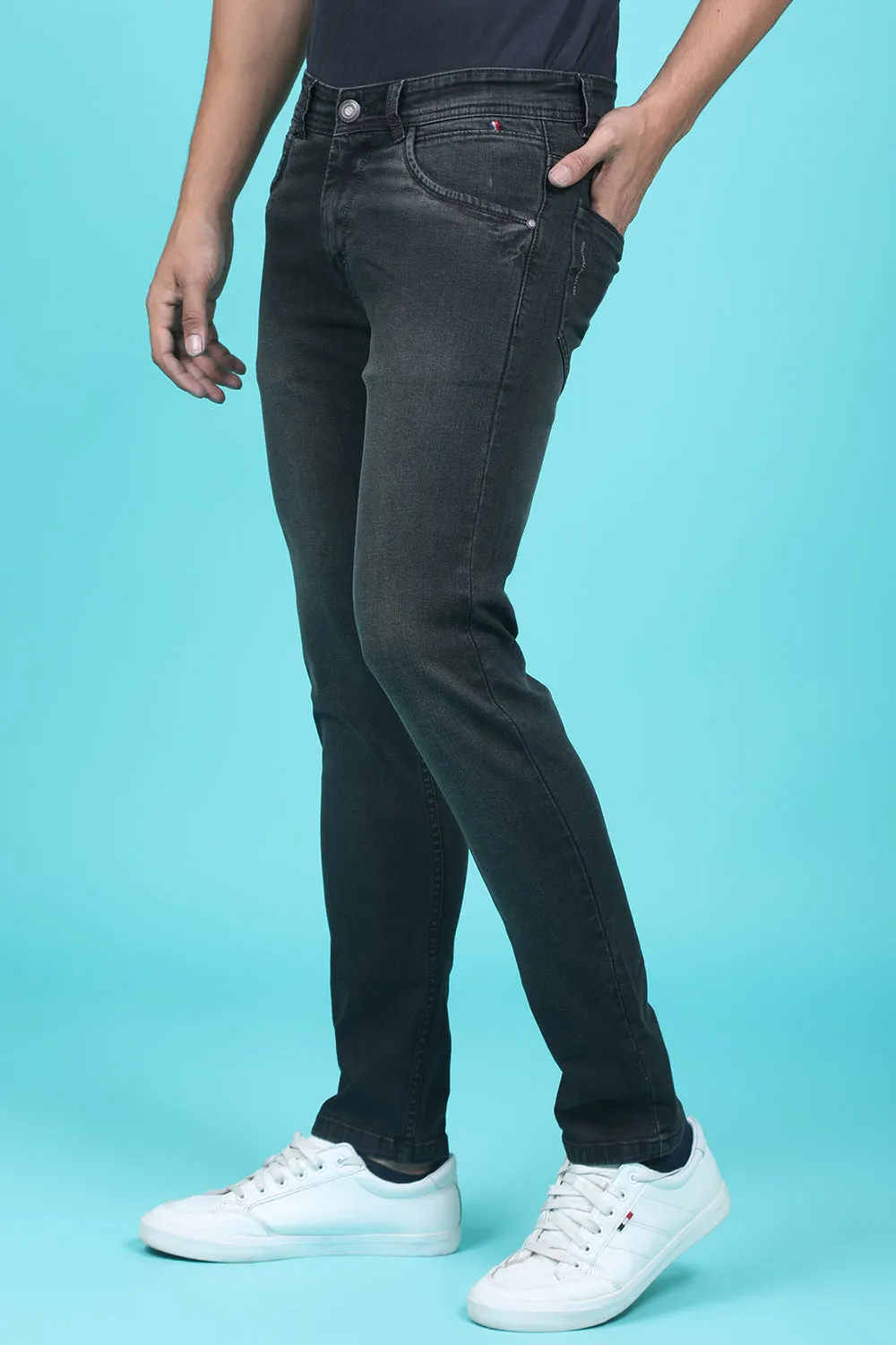 Men's Black Denim Slim Fit RANGER-6023 Jeans