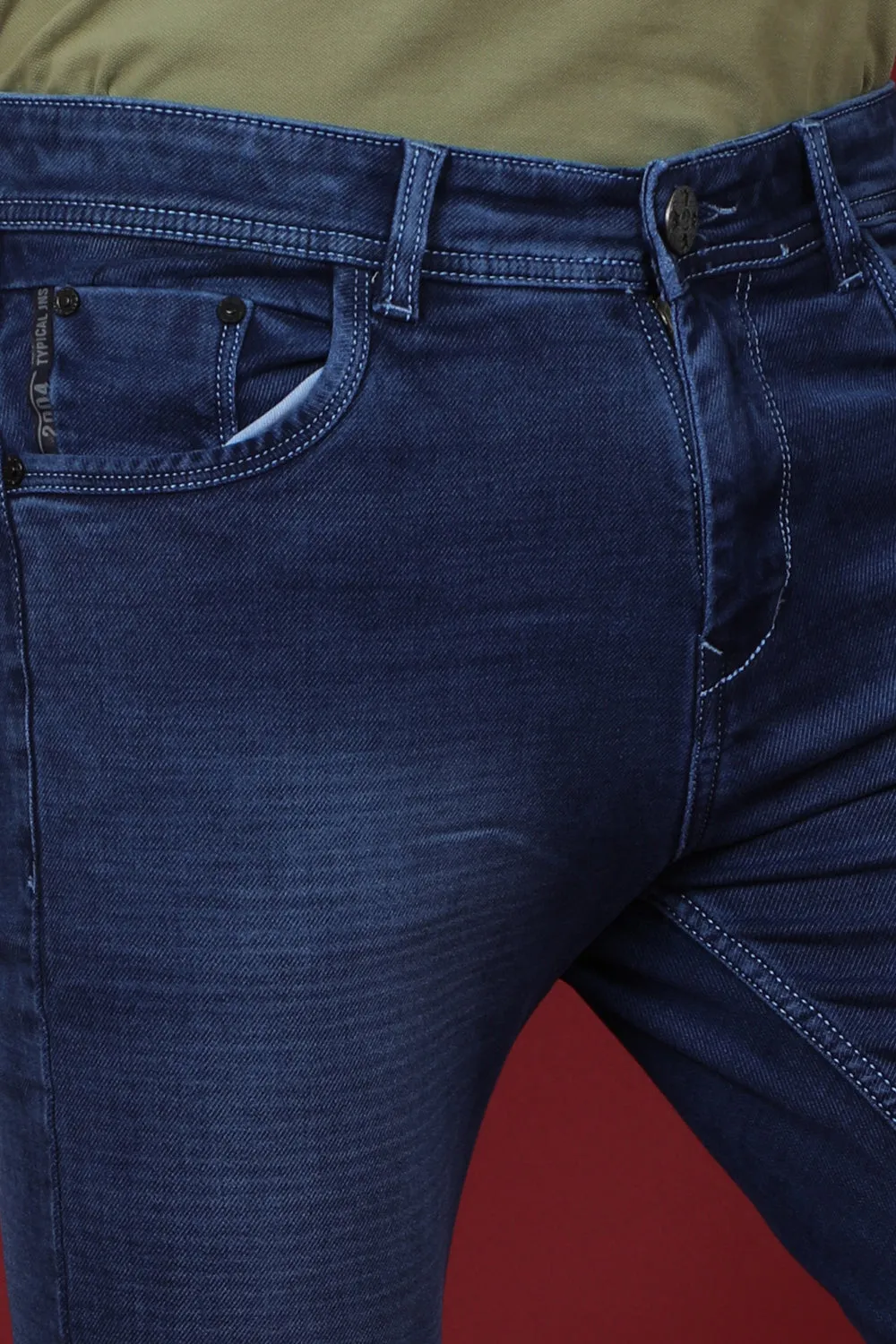 Men's Blue Denim Slim Fit Crux-5034-3 Jean