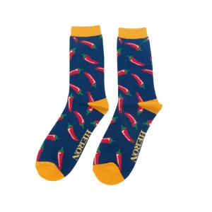 Mens Chillis Socks - Navy