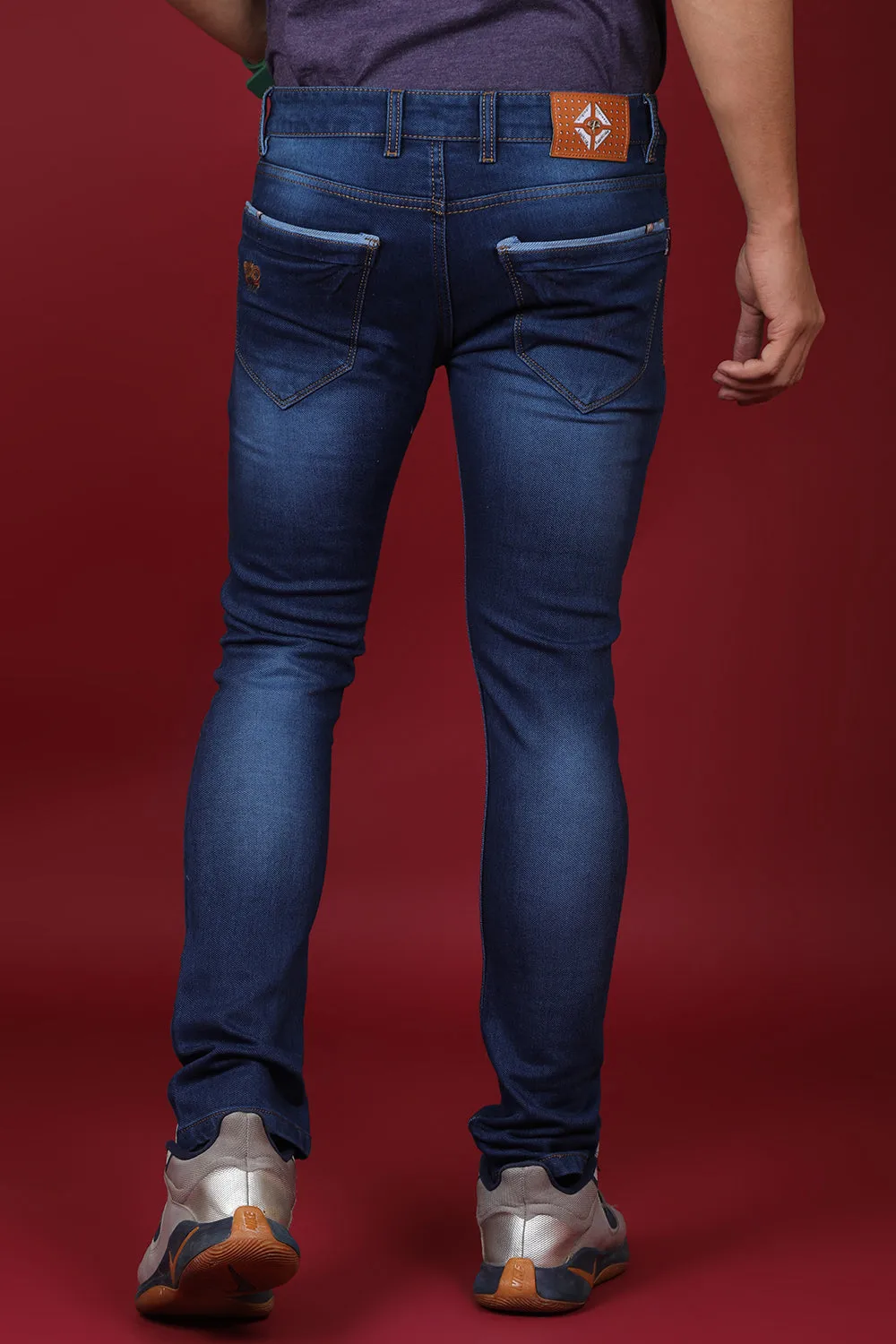Men's Dark Blue Denim Slim Fit MD-7240 Jean