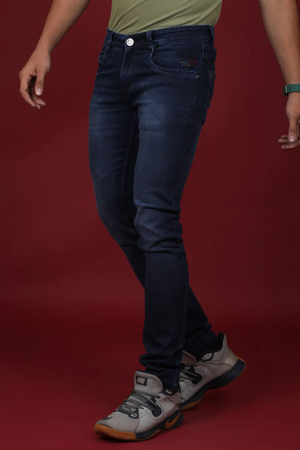 Men's Dark Blue Denim Slim Fit QLC-5265 Jean