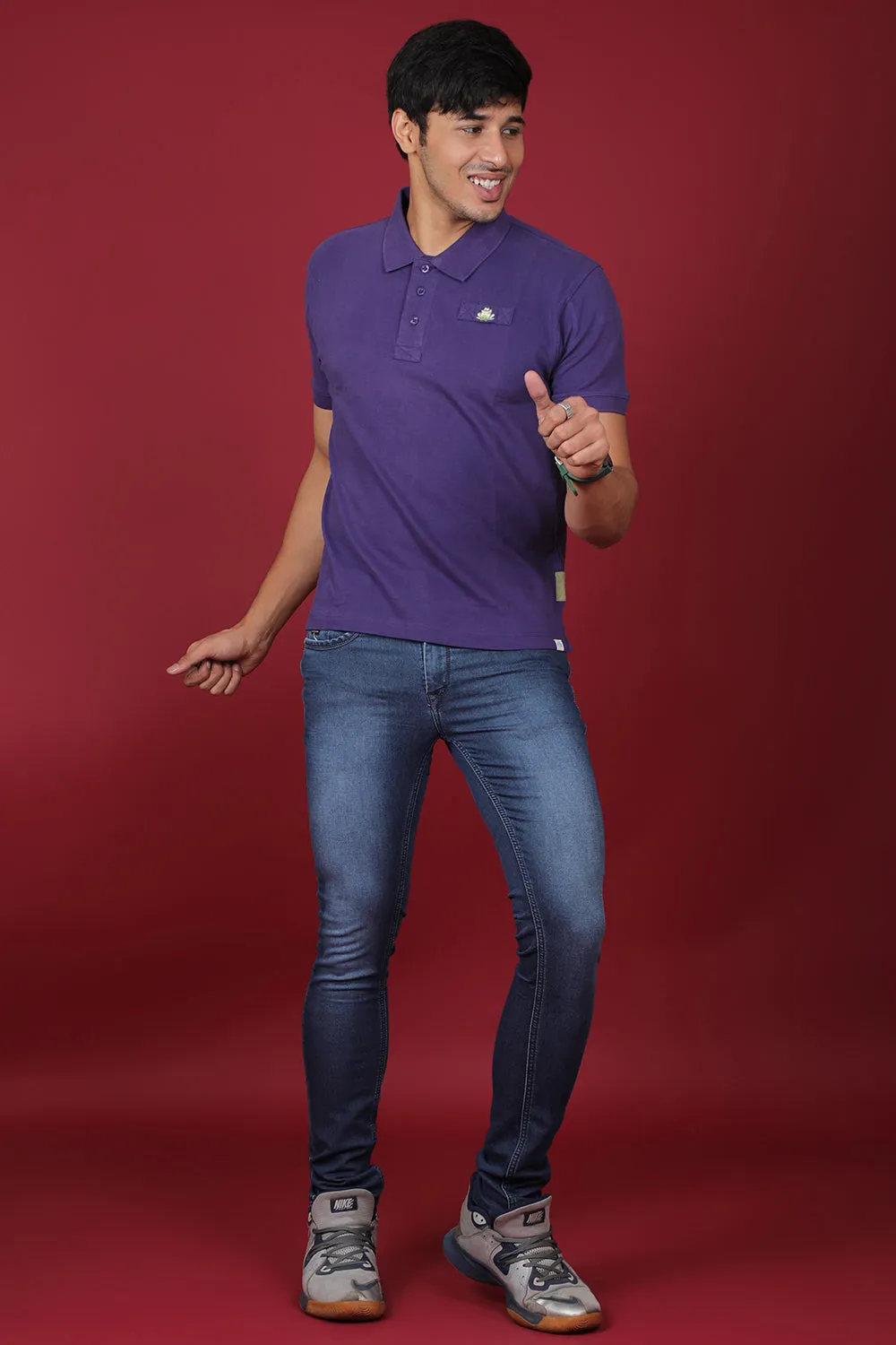 Men's Dark Blue Denim Slim Fit SQLC-5314 Jean