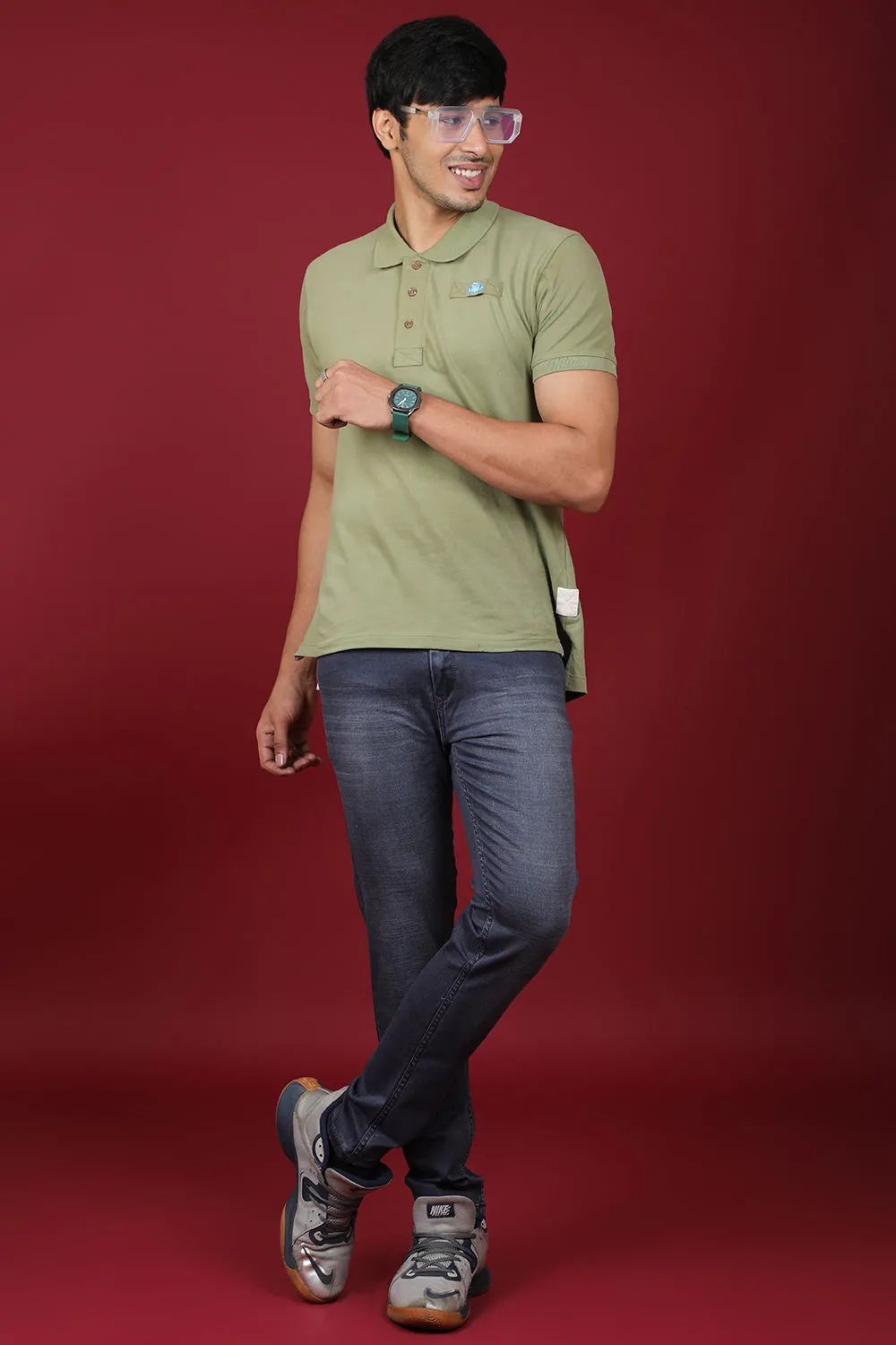 Men's Dark Grey Denim Slim Fit MARS 8015-1 Jean