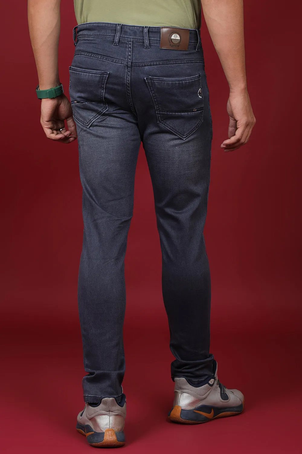 Men's Dark Grey Denim Slim Fit MARS 8015-1 Jean