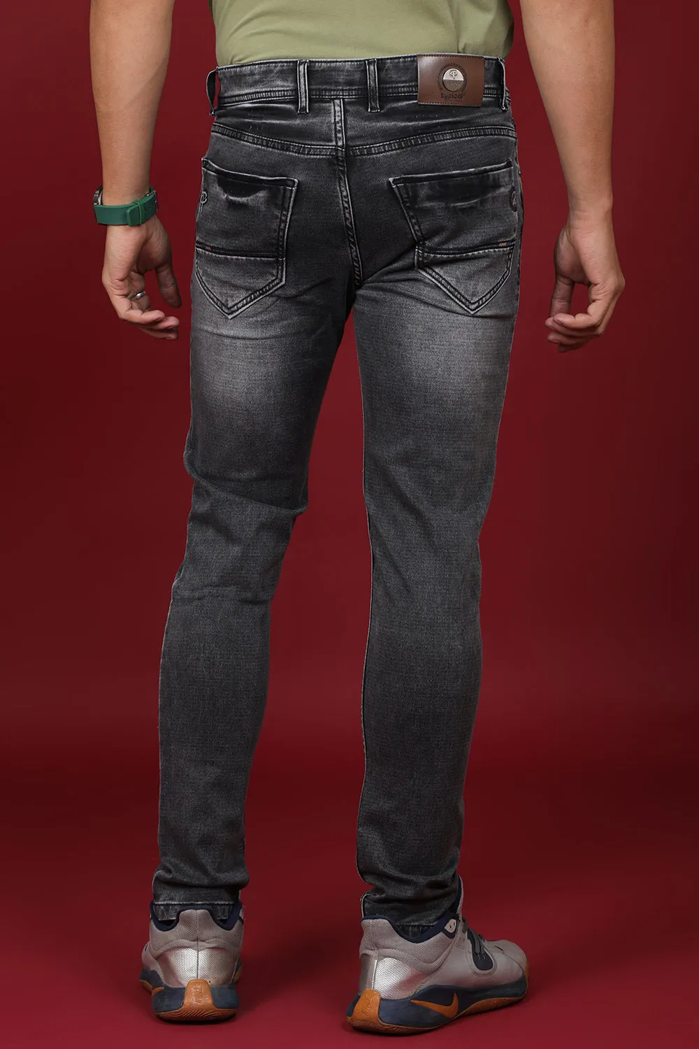 Men's Dark Grey Denim Slim Fit MARS 8015-2 Jean