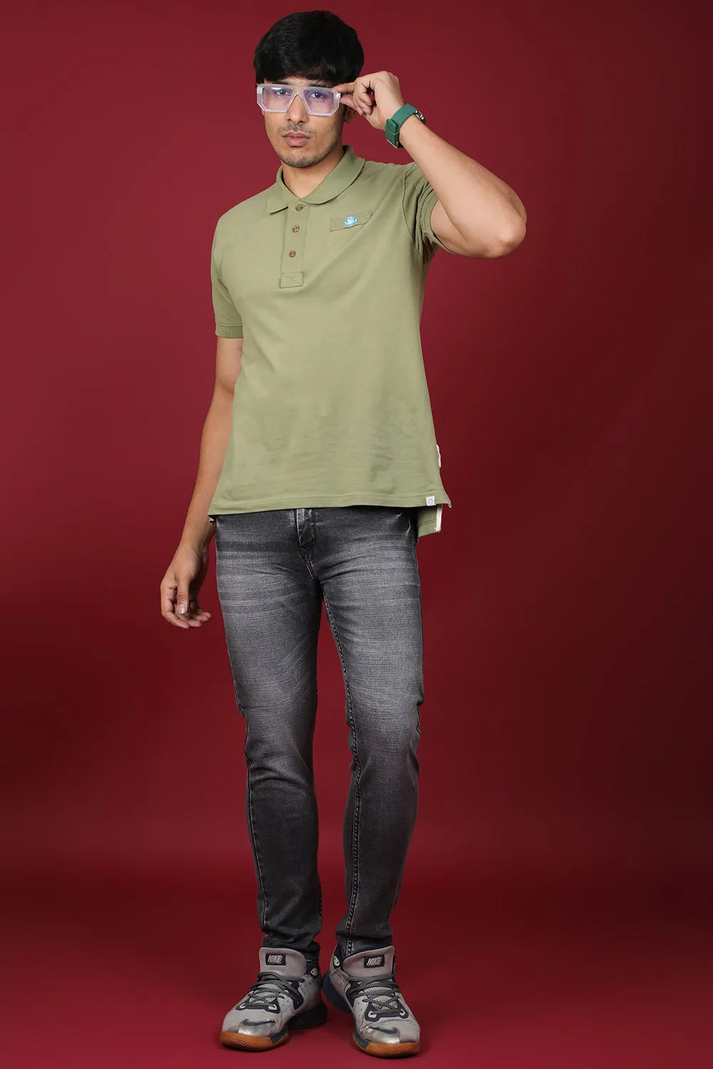 Men's Dark Grey Denim Slim Fit MARS 8015-2 Jean