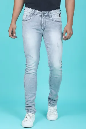 Men's Grey Denim Slim Fit QLC-5339 Jean