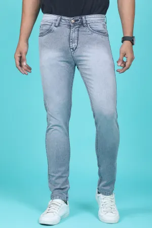 Men's Light Grey Denim Slim Fit Crux-5032-1 Jean