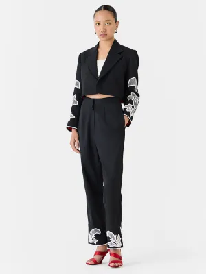 Moonstone Crop Blazer & Pants Co-ord