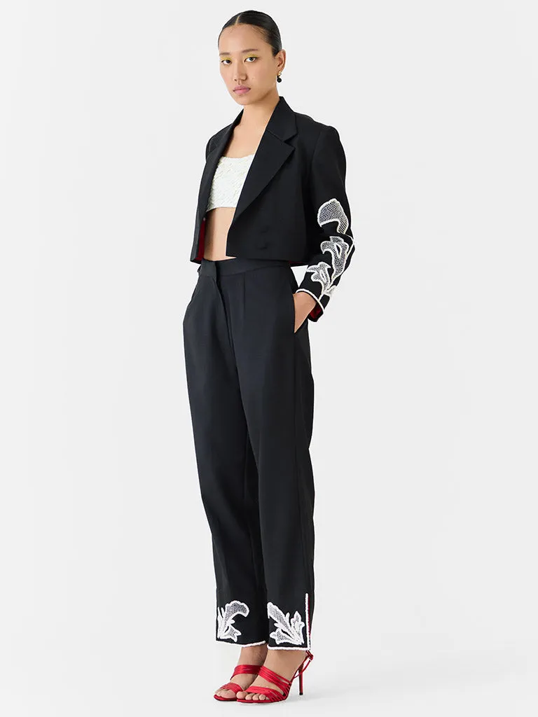 Moonstone Crop Blazer & Pants Co-ord