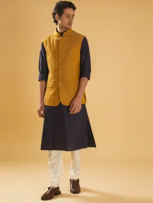 Mustard Textured Waistcoat