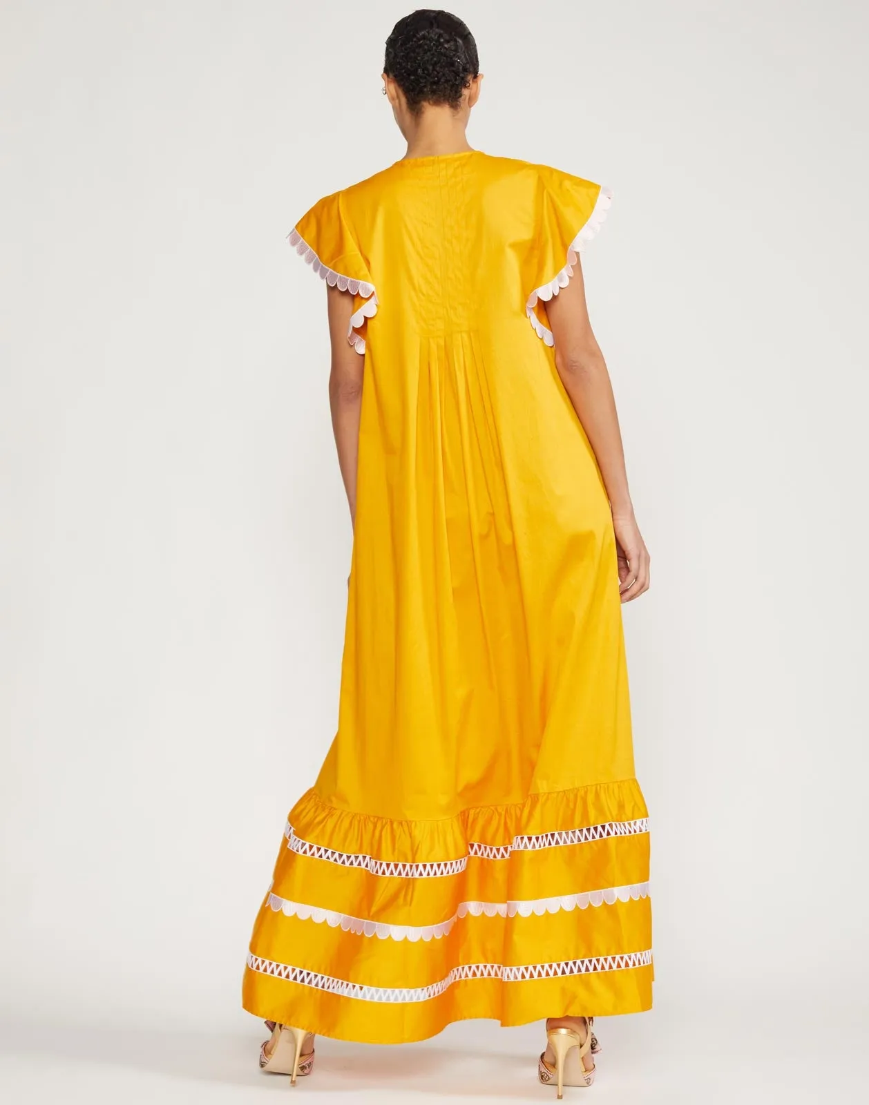 Nairobi Scallop Embroidered Kaftan