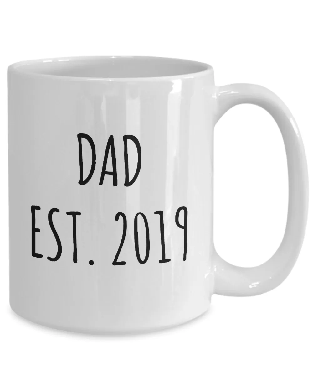 New Dad Est 2019 Mug Coffee Cup Gift