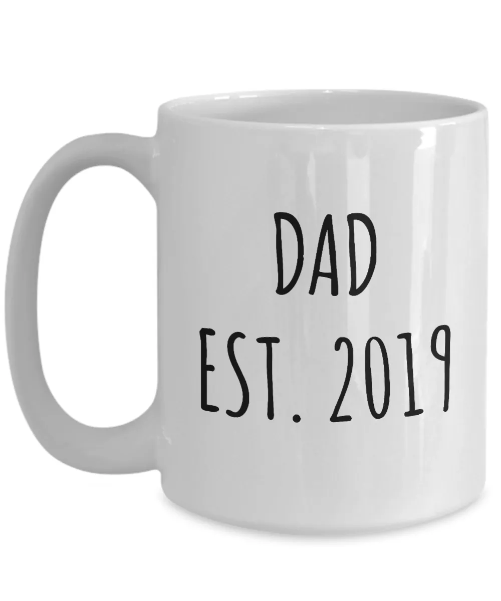 New Dad Est 2019 Mug Coffee Cup Gift