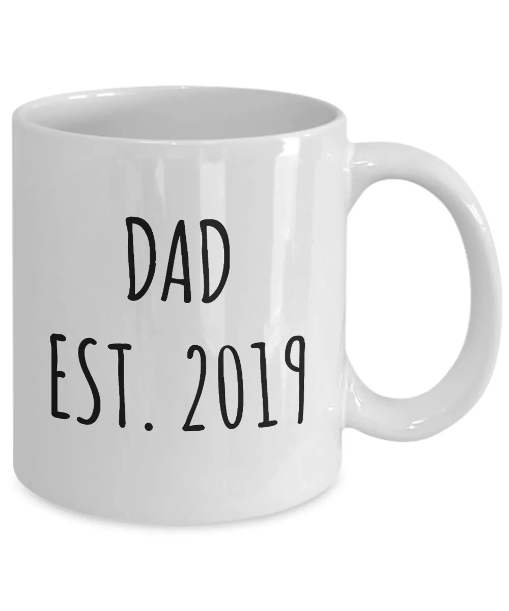 New Dad Est 2019 Mug Coffee Cup Gift