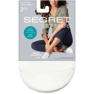 New Secret Collection Sneaker Cut Cotton Foot Covers 2 Pack - ONE SIZE White! Retails $11 