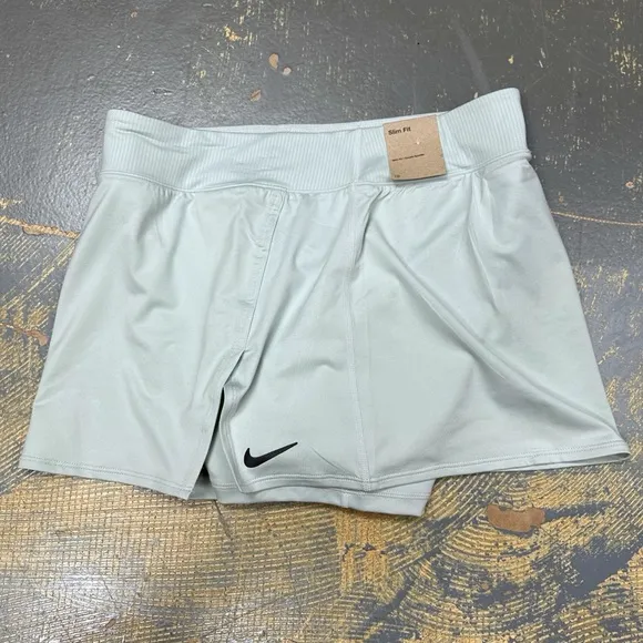 Nike Court Skirt 2 in 1 Compression Shorts Sage Green Large Ace Tennis NY