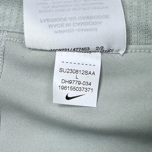 Nike Court Skirt 2 in 1 Compression Shorts Sage Green Large Ace Tennis NY