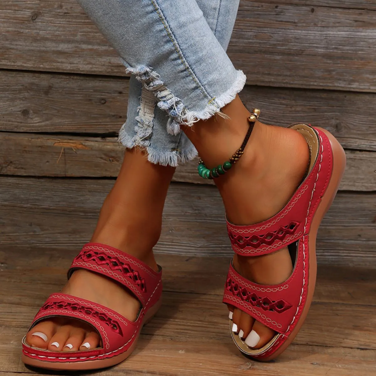 Open Toe Flats Sandals