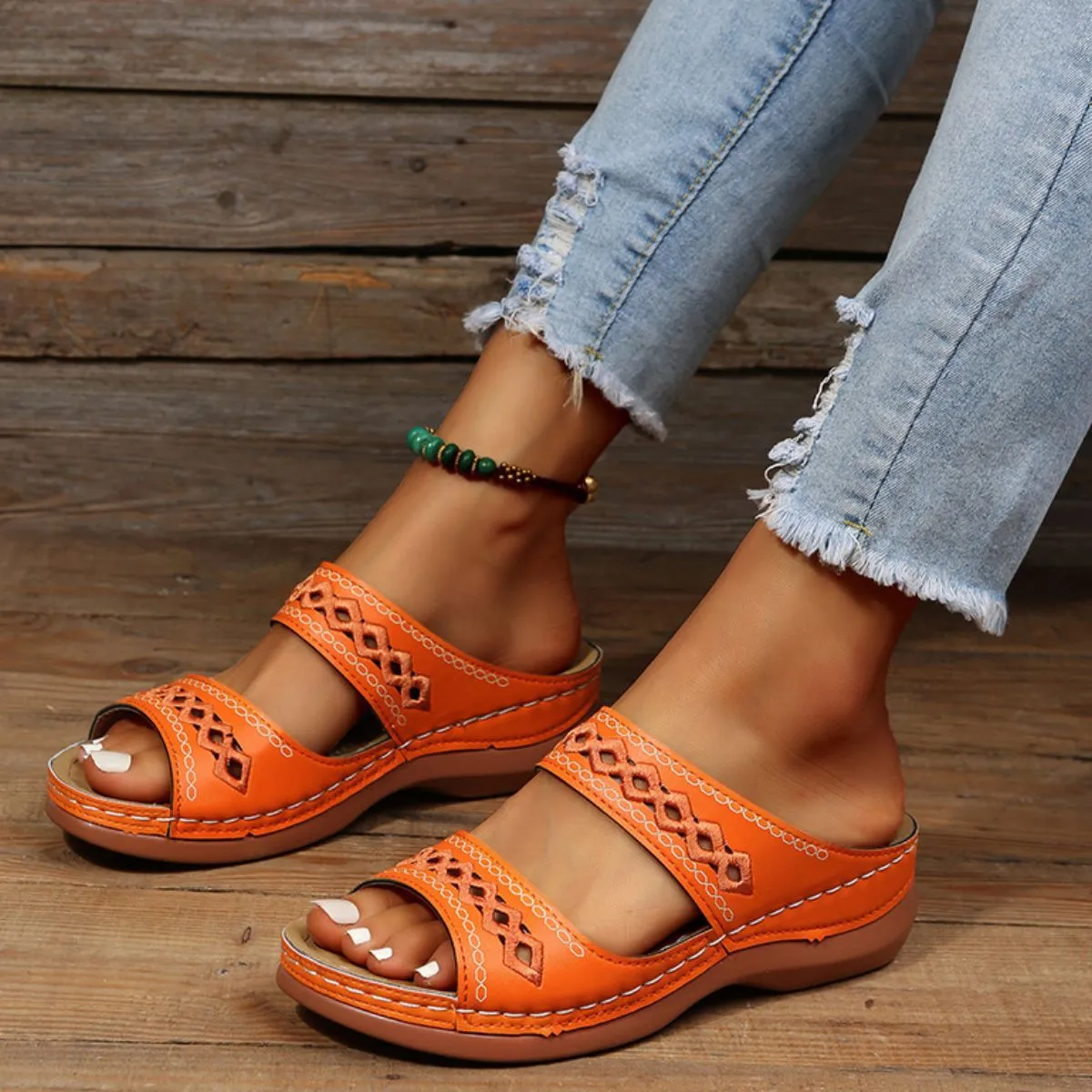 Open Toe Flats Sandals