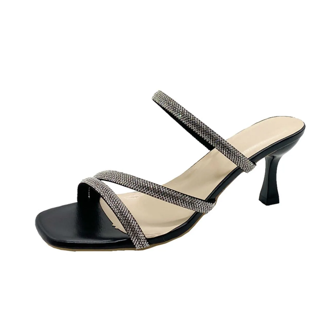 Open Toe Kitten Heels Sandals