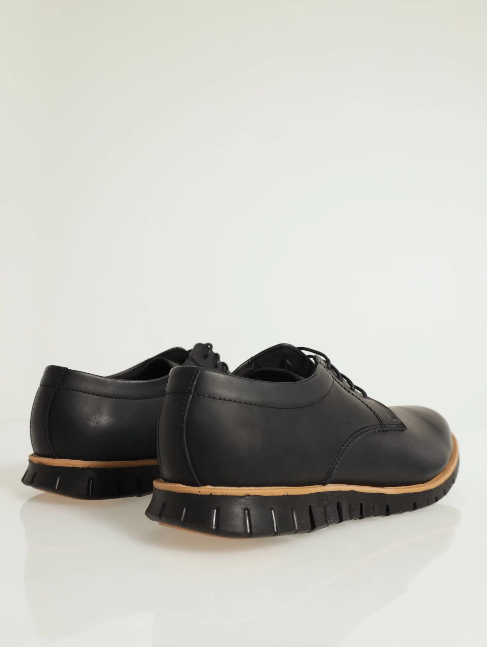 Plain Upper Smart Casual Shoe - Black