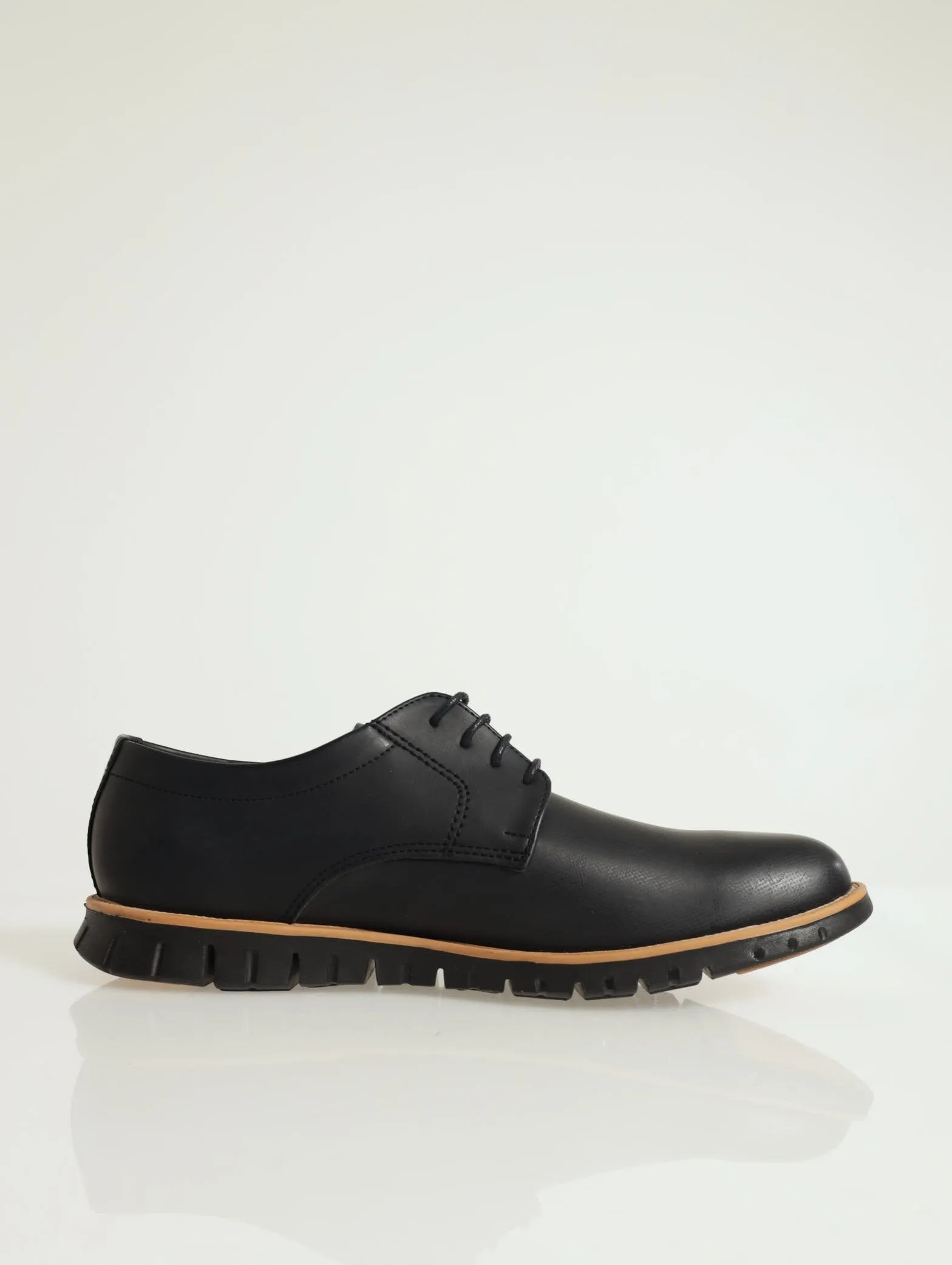 Plain Upper Smart Casual Shoe - Black
