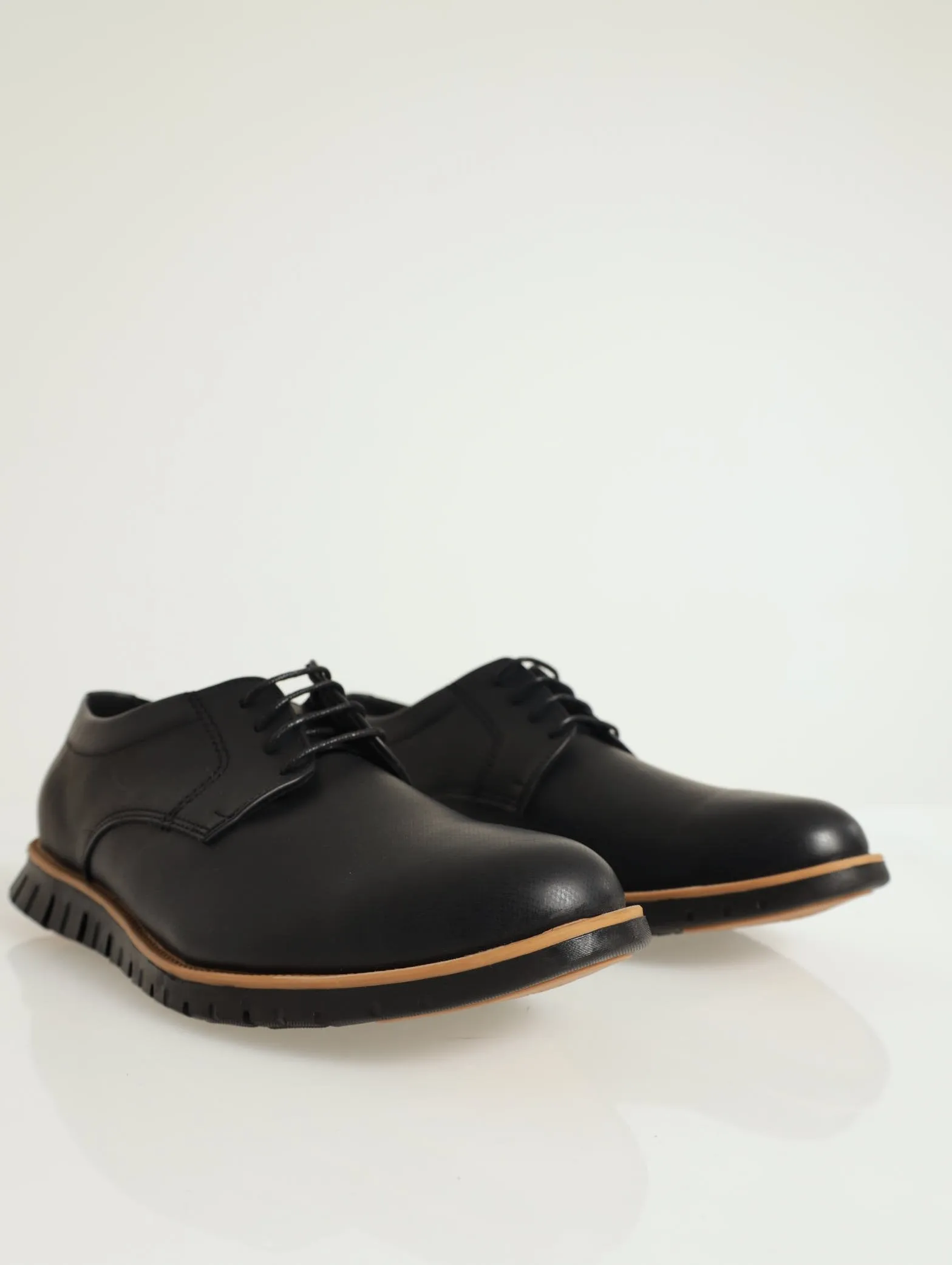 Plain Upper Smart Casual Shoe - Black