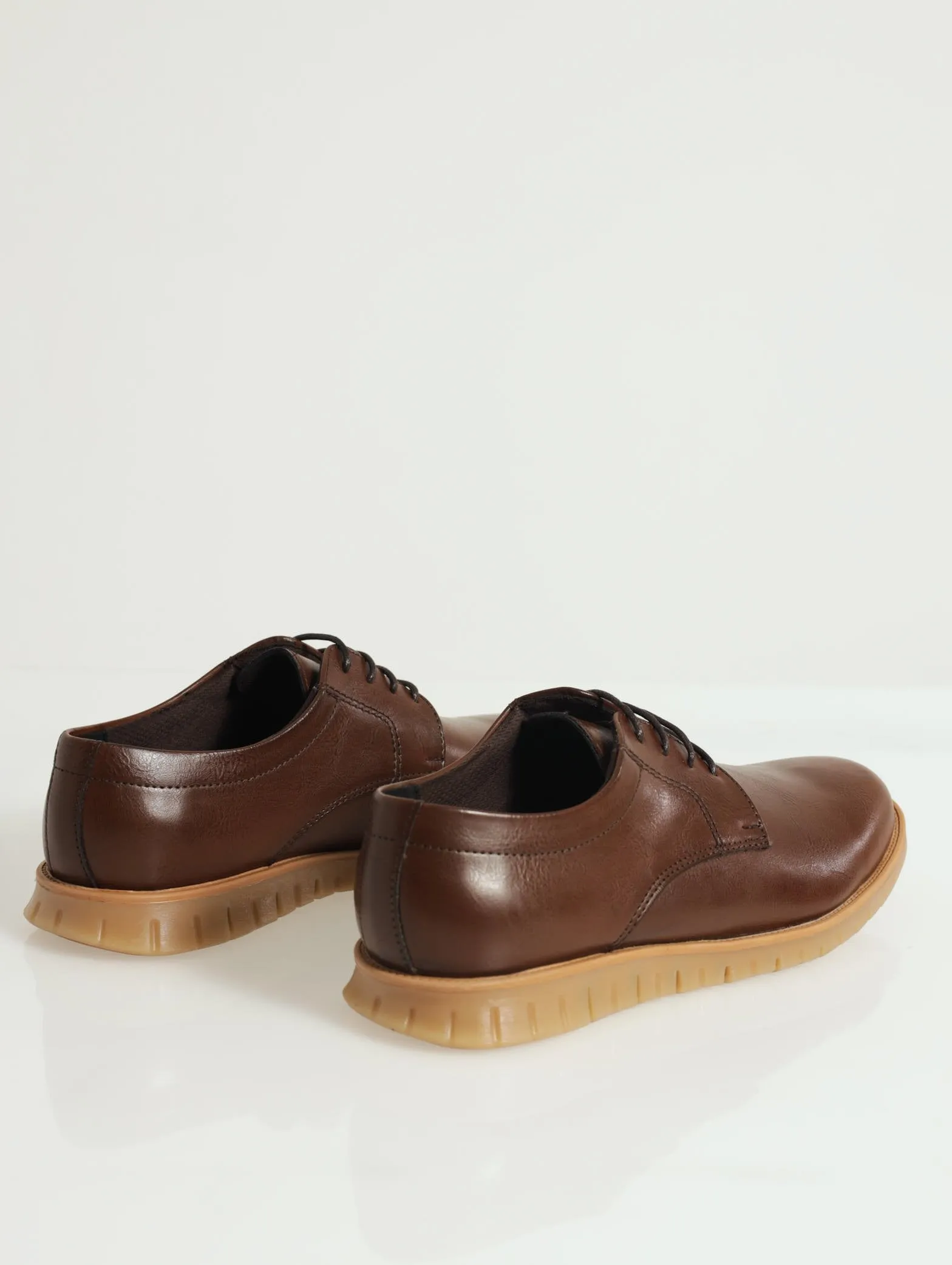 Plain Upper Smart Casual Shoe - Brown